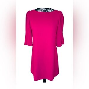 Vince Camaro Fuscia purple work cocktail bell sleeve dress size 4